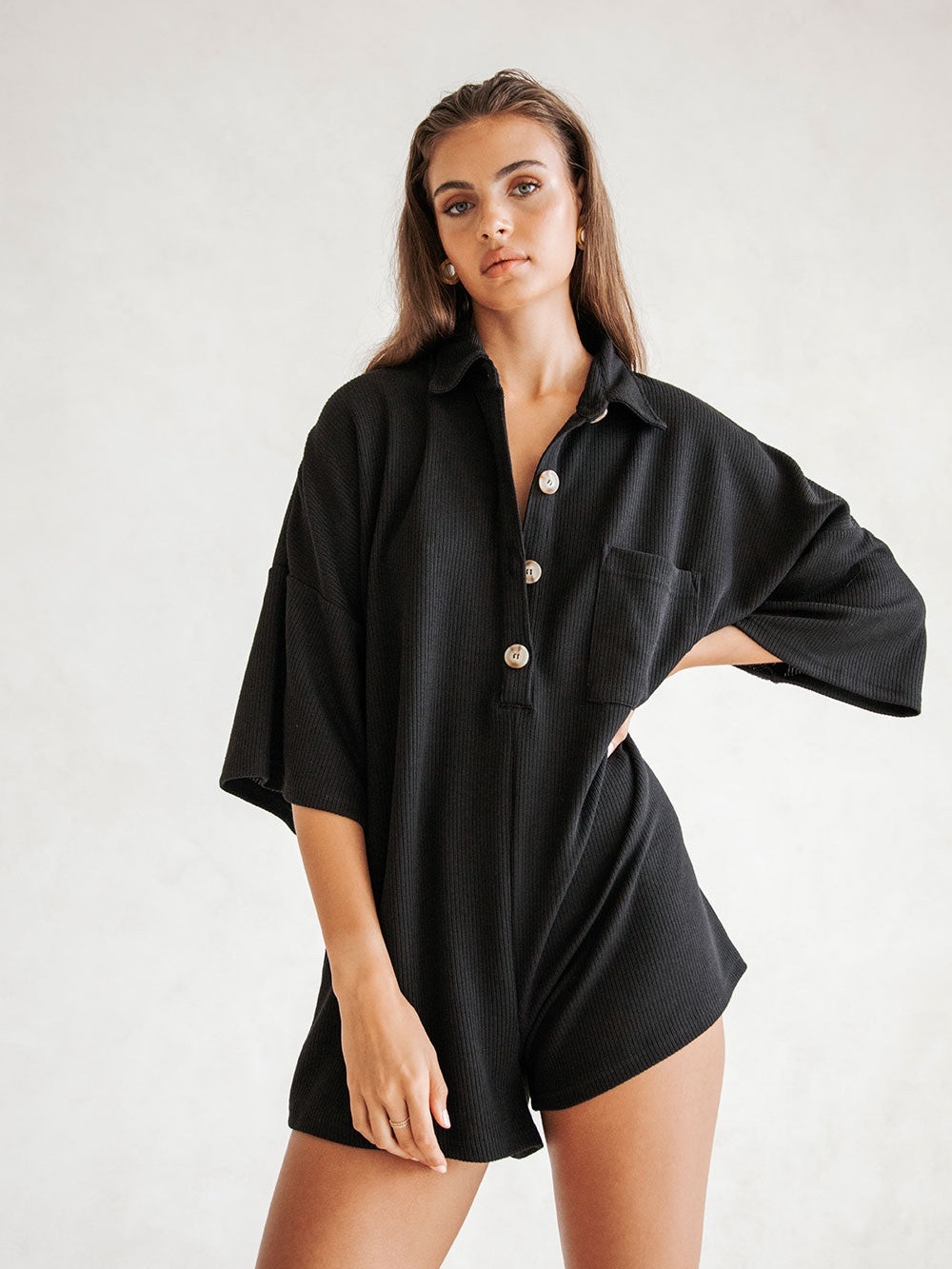 Sabo Milena Playsuit - Black